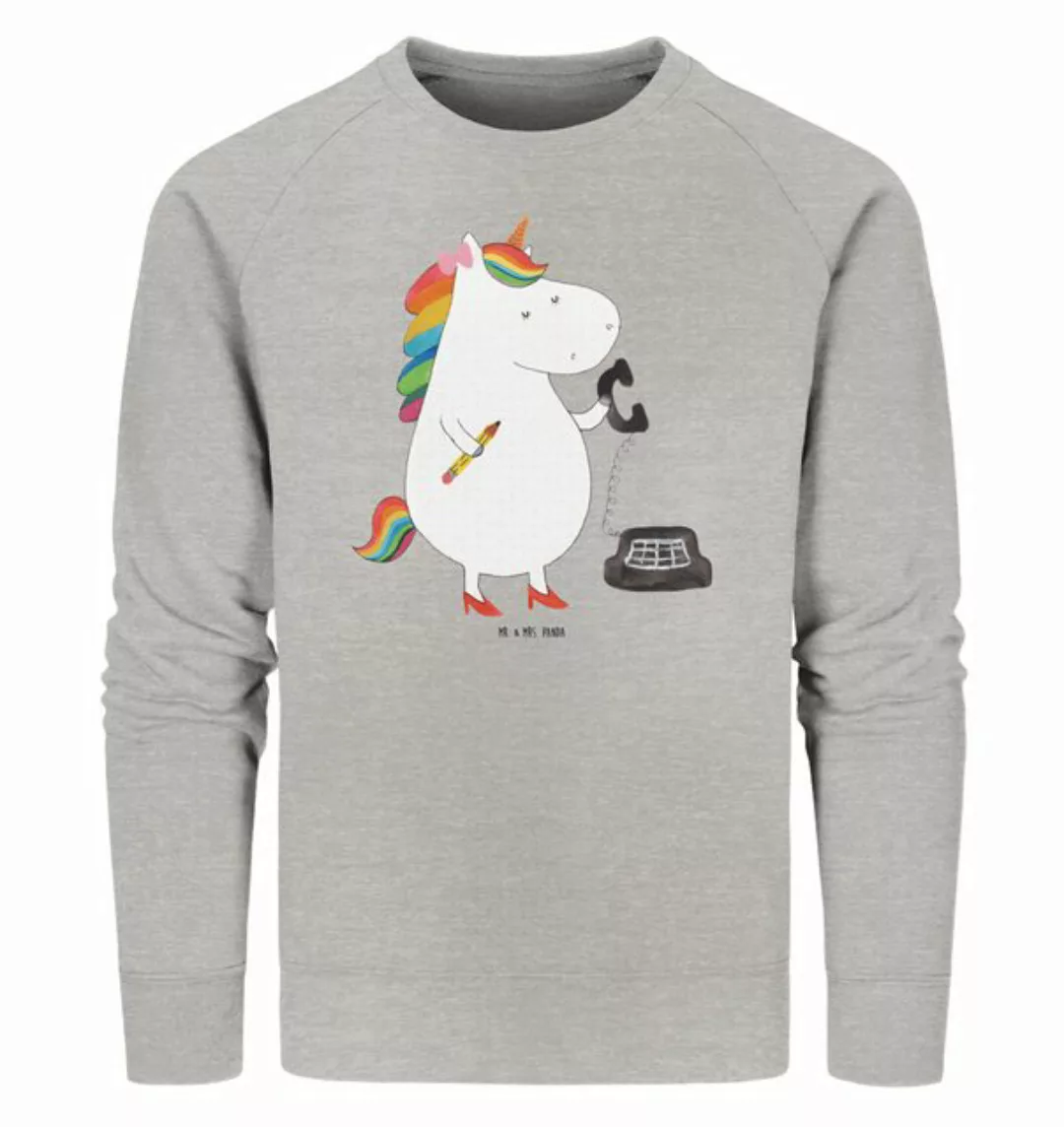 Mr. & Mrs. Panda Longpullover Größe XXL Einhorn Sekretärin - Heather Grey - günstig online kaufen