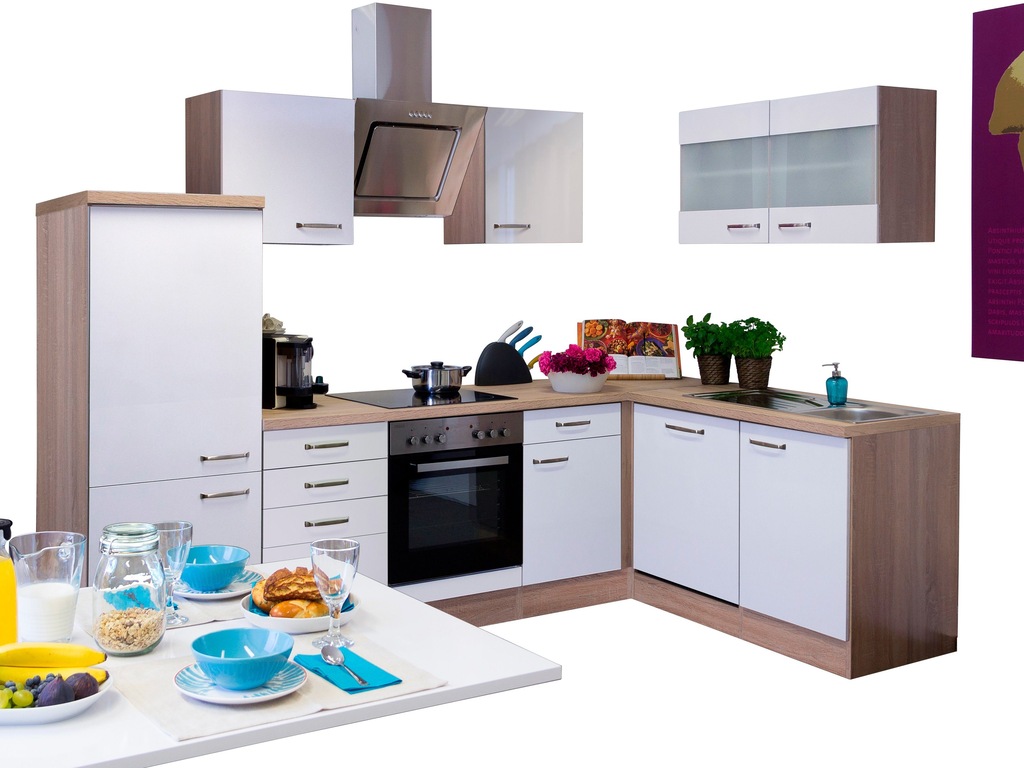 Flex-Well Küchenzeile "Florenz", mit E-Geräten, Gesamtbreite 280 x 170 cm günstig online kaufen