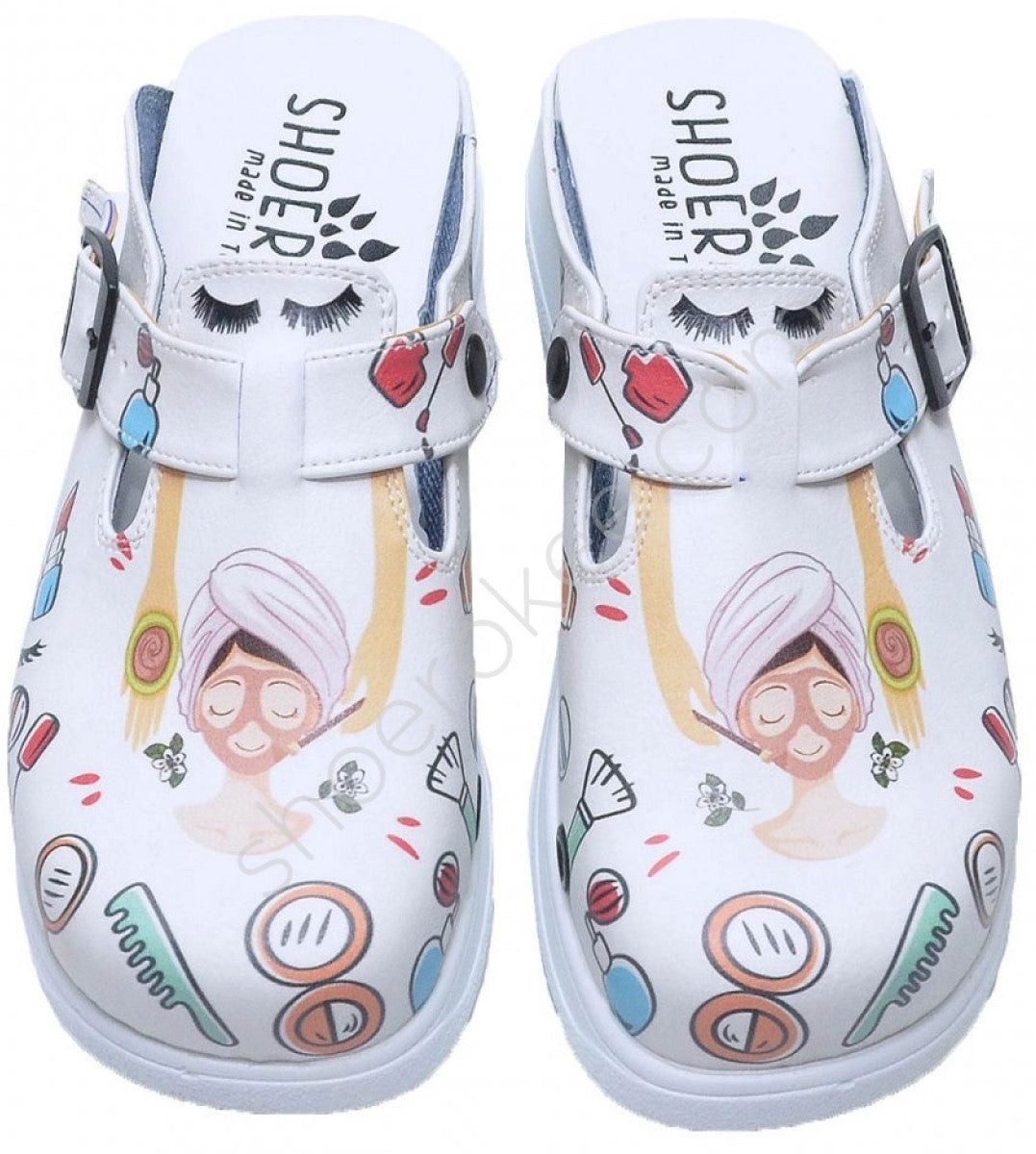 LaMarta Damen Clogs mit Make-up-Print und günstig online kaufen