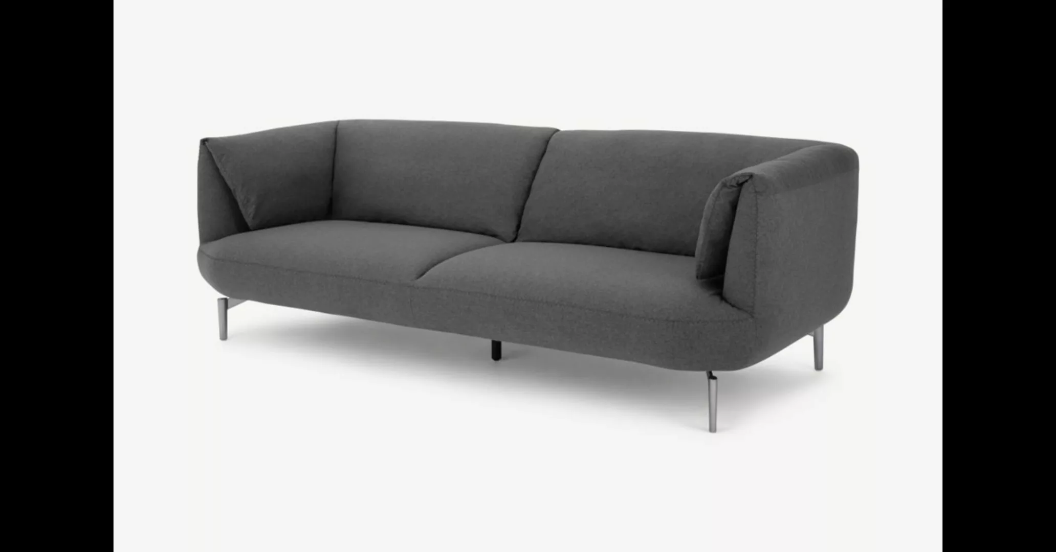 Inka 3-Sitzer Sofa, Marlgrau - MADE.com günstig online kaufen