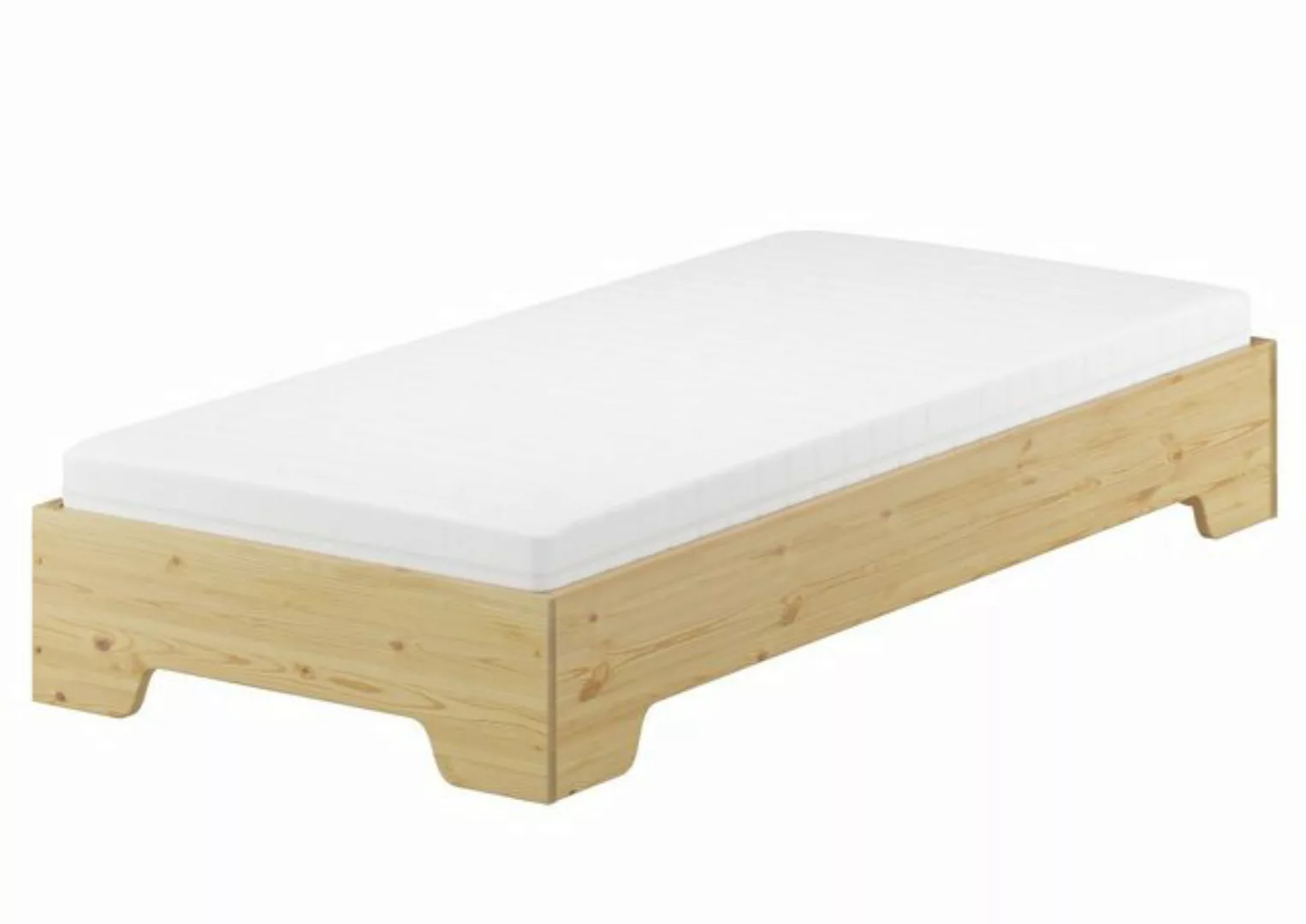 ERST-HOLZ Bett Bettrahmen Funktionsbett Kiefer Gästebett 100x220, Kieferfar günstig online kaufen