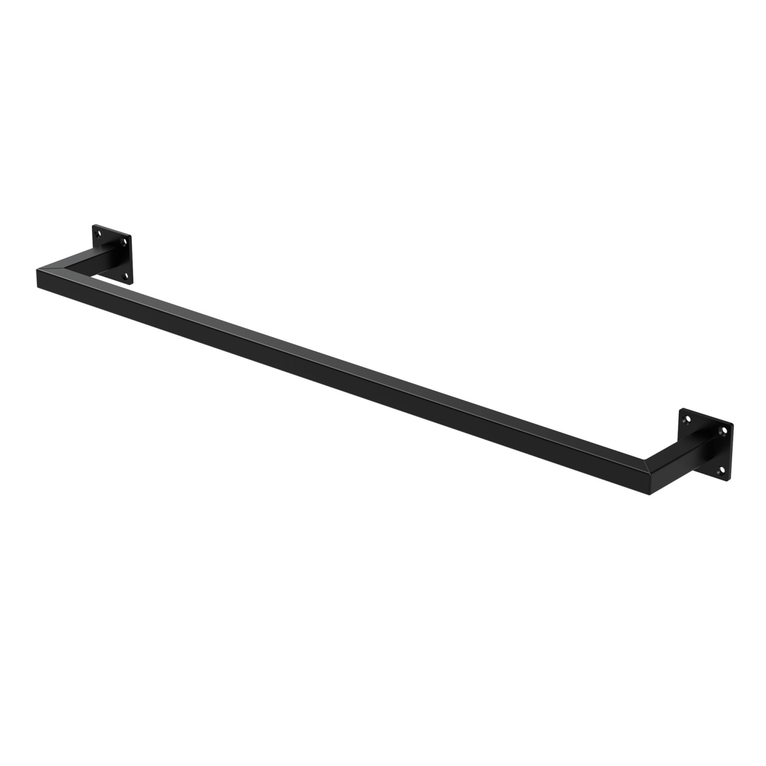 ML-Design Kleiderstange Rechteck für Wand T12cm x B90cm Schwarz aus Stahl U günstig online kaufen