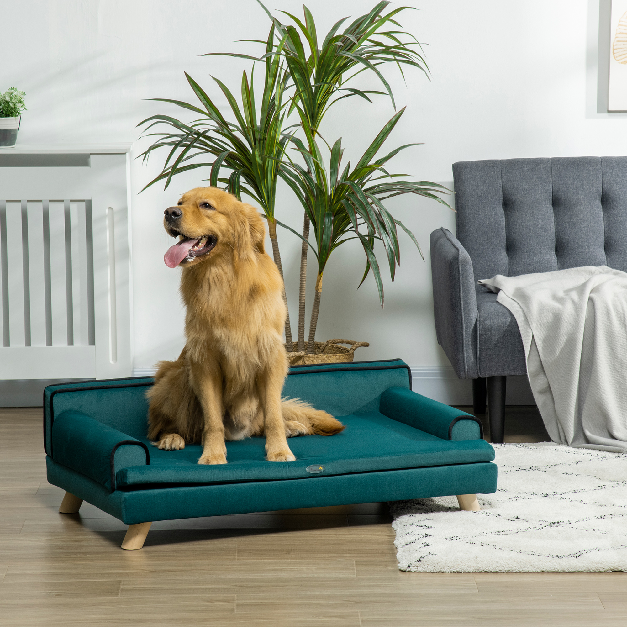 PawHut Canapé für Hunde Katzen skandinavisches Design mit abnehmbarem flaus günstig online kaufen