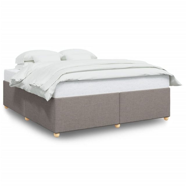 vidaXL Bett, Bettgestell ohne Matratze Taupe 200x200 cm Stoff günstig online kaufen