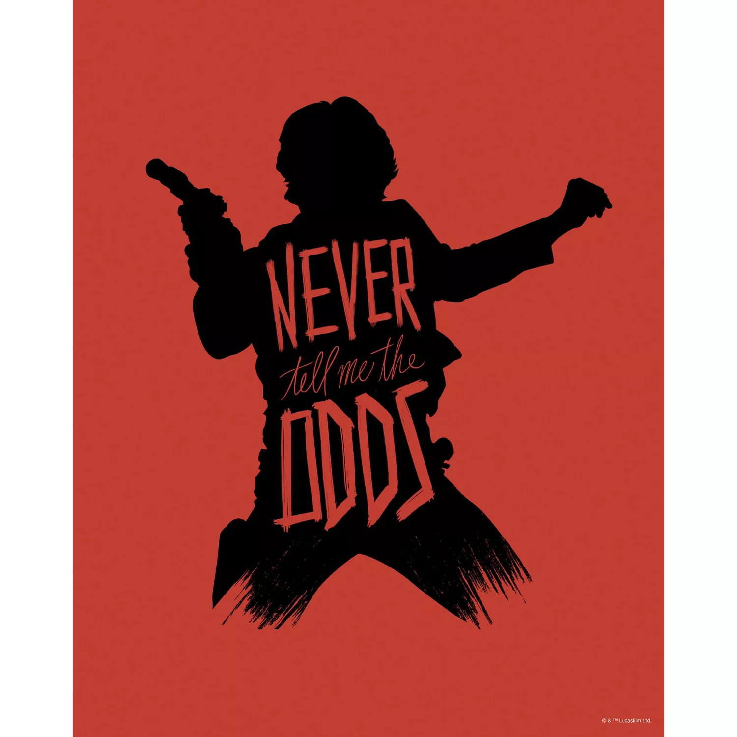 Disney Poster Star Wars Han Solo Quotes Rot und Schwarz 40 x 50 cm 612169 günstig online kaufen