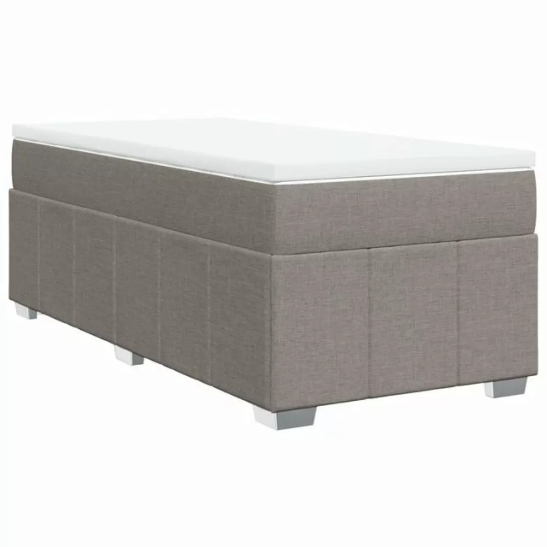 vidaXL Bett Boxspringbett mit Matratze Taupe 80x200 cm Stoff günstig online kaufen