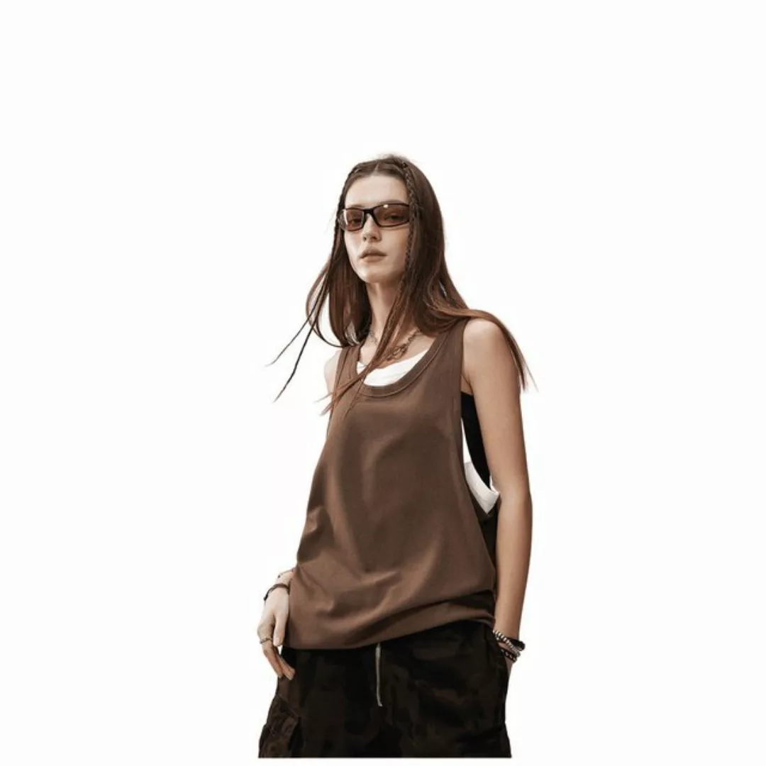 YRIIOMO T-Shirt Sommerliches zweilagiges ärmelloses Sport-Tanktop für Damen günstig online kaufen