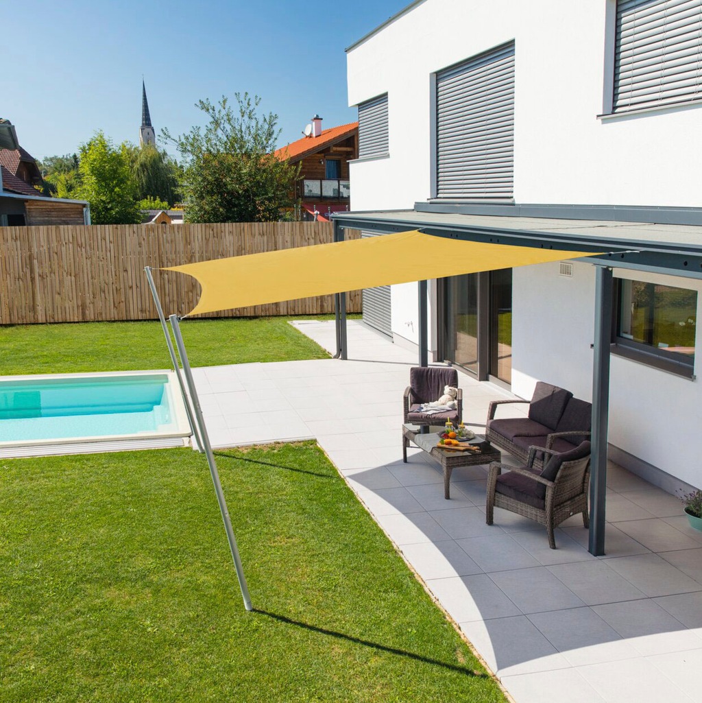 Windhager Sonnensegel "Cannes Quadrat", 5x5m, gelb günstig online kaufen