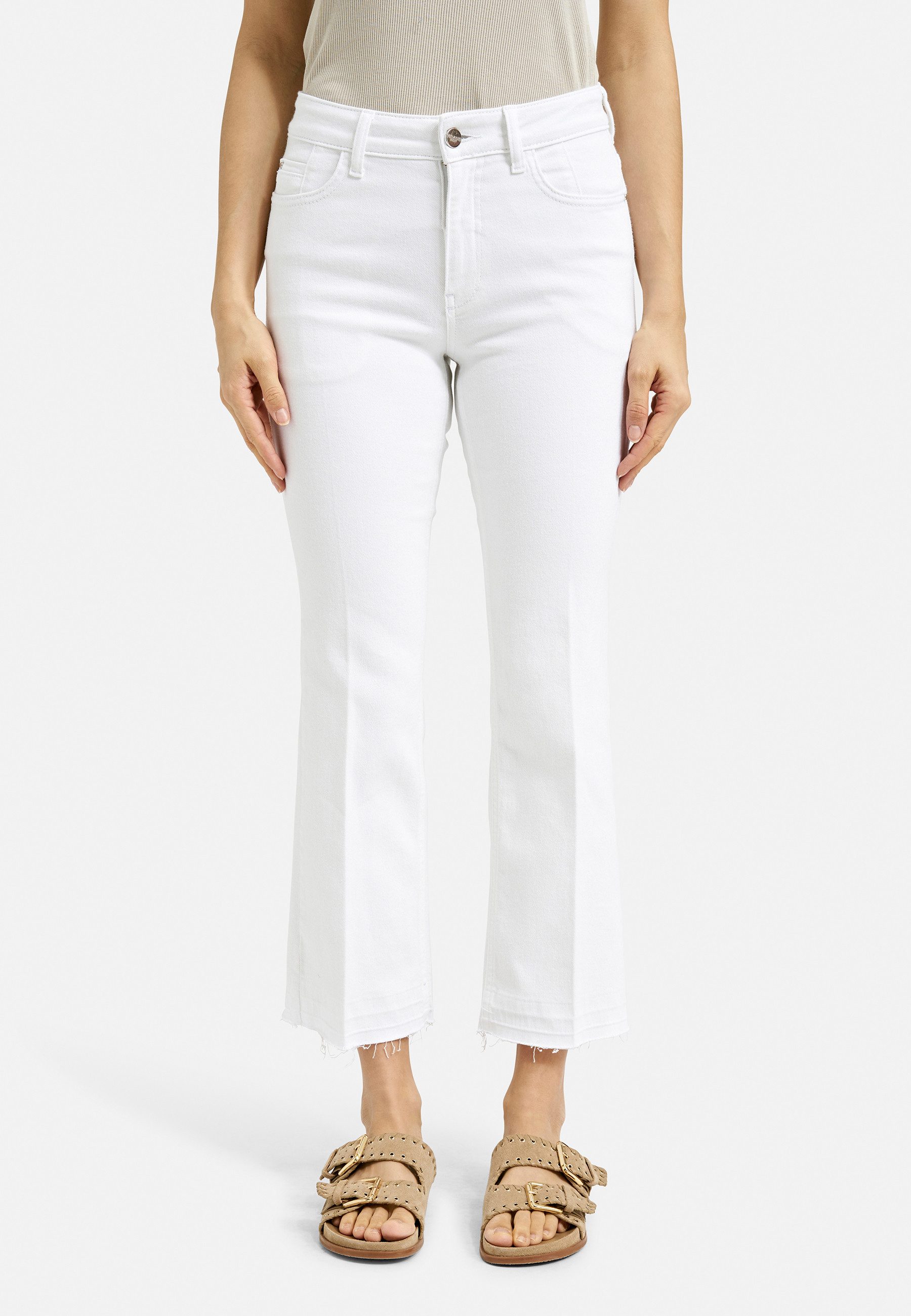 Milano Italy Weite Jeans, mit offener Kante am Saum günstig online kaufen