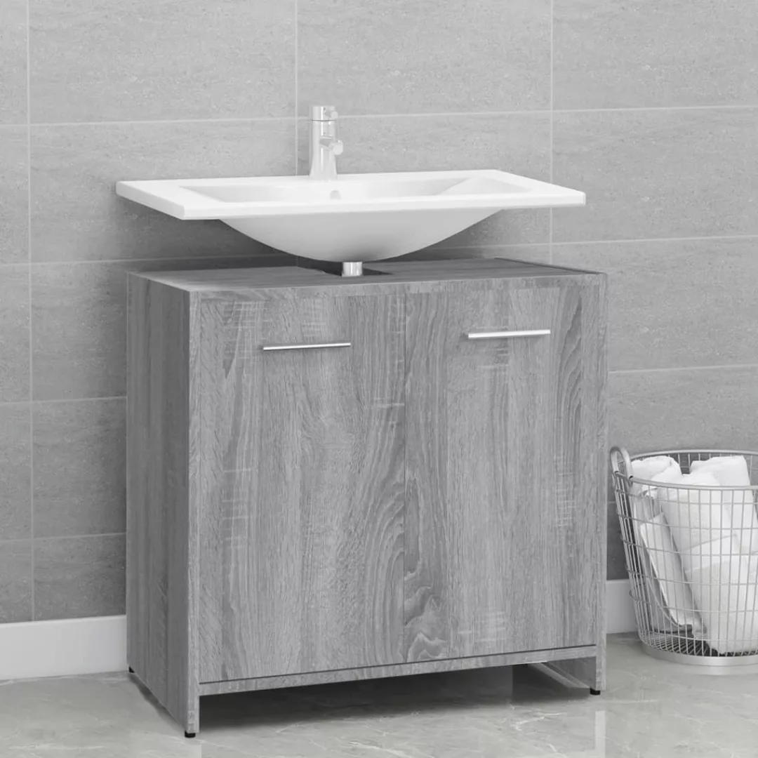 Vidaxl Badezimmerschrank Grau Sonoma 60x33x60 Cm Holzwerkstoff günstig online kaufen