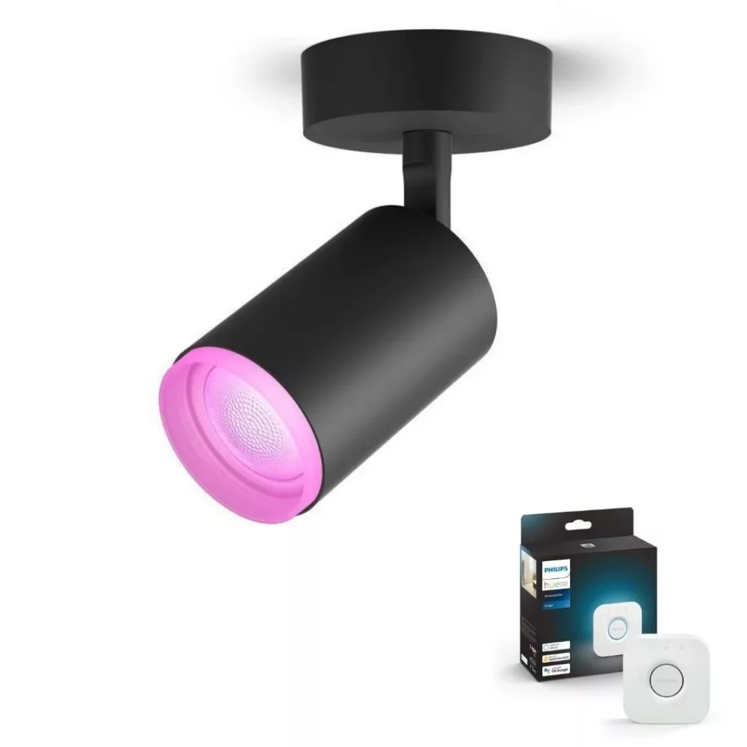 Philips Hue Bluetooth White & Color Ambiance Spot Fugato in Schwarz 5,7W 35 günstig online kaufen