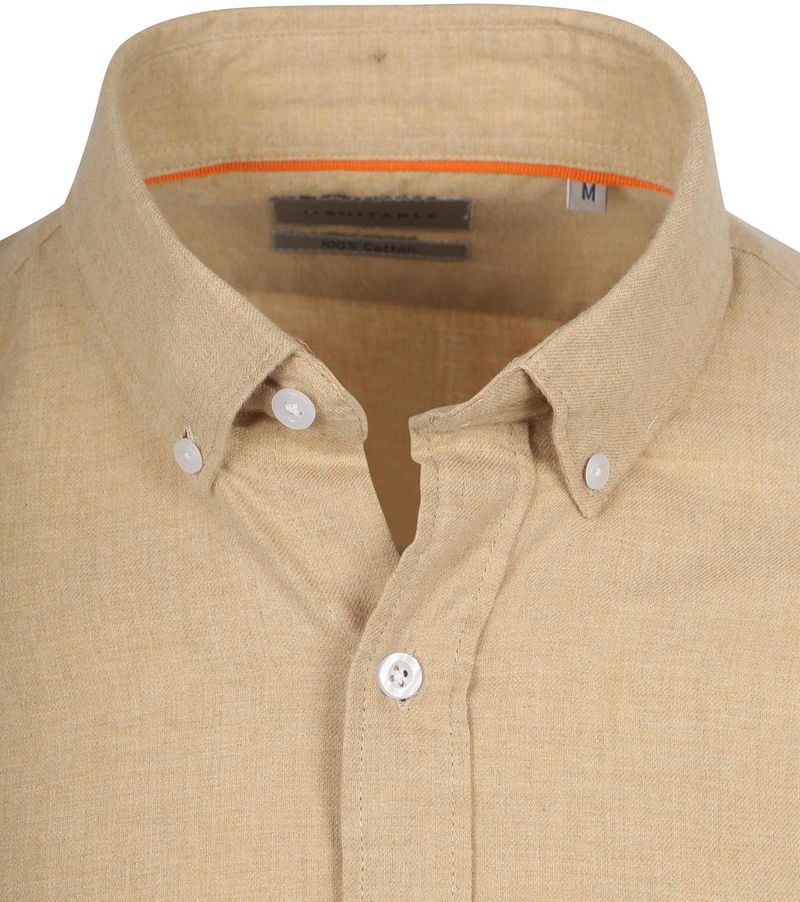 Suitable Hemd Flanel Beige - Größe 3XL günstig online kaufen