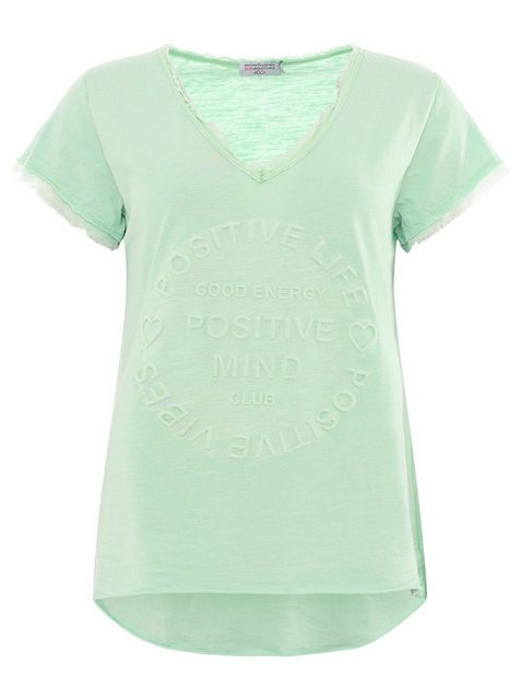 Zwillingsherz T-Shirt Damen T-Shirt Tail in blau, flieder oder rosa Aufdruc günstig online kaufen