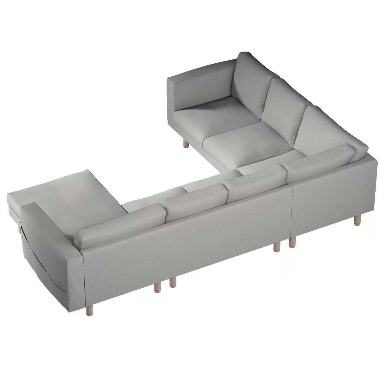 Bezug für Norsborg 5-Sitzer Ecksofa mit Recamiere, grau-beige, Norsborg Bez günstig online kaufen