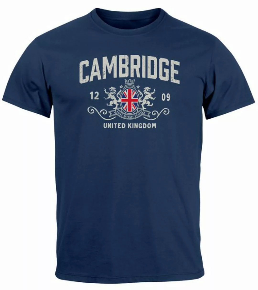 Neverless Print-Shirt Herren T-Shirt Cambridge United Kingdom Union Jack En günstig online kaufen