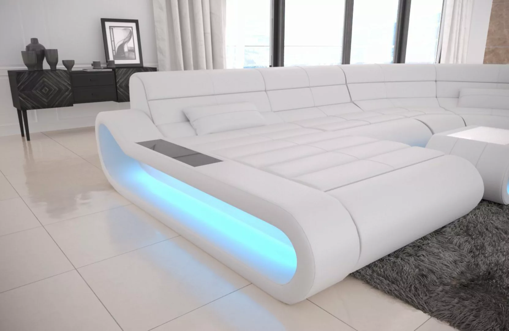 Sofa Dreams Wohnlandschaft Ledercouch Leder Sofa Concept U Form Ledersofa, günstig online kaufen