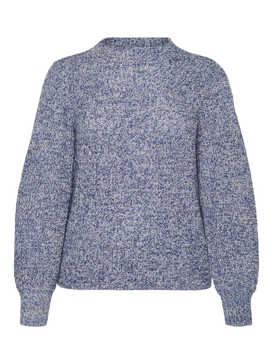 VERO MODA High Neck Pullover Damen Blau günstig online kaufen