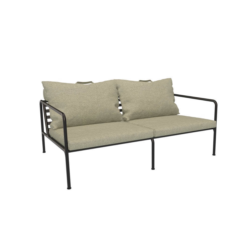 Outdoor 2-Sitzer Sofa AVON schwarz Moosgrün günstig online kaufen