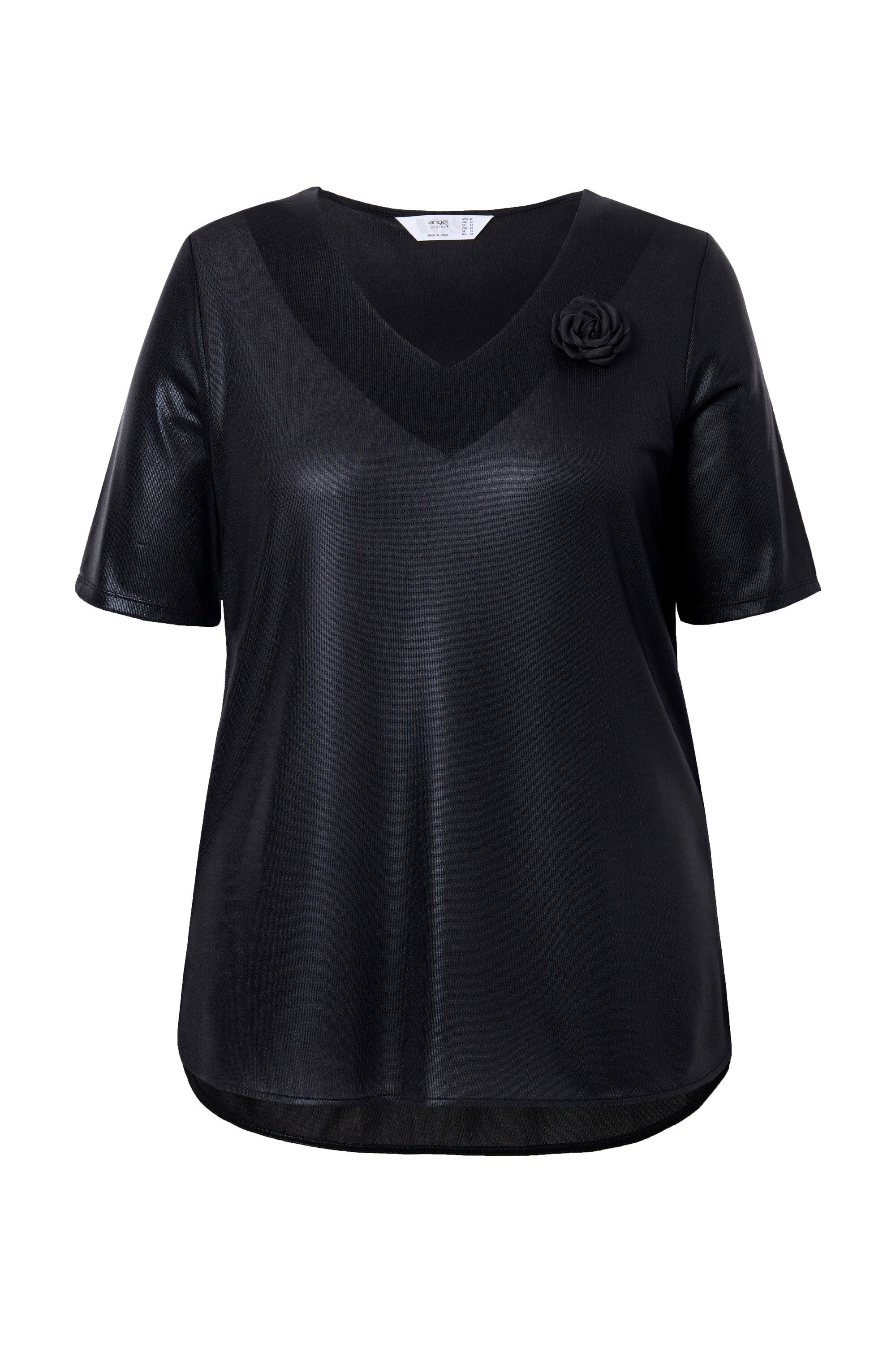 MIAMODA T-Shirt T-Shirt mit Brosche A-Linie günstig online kaufen
