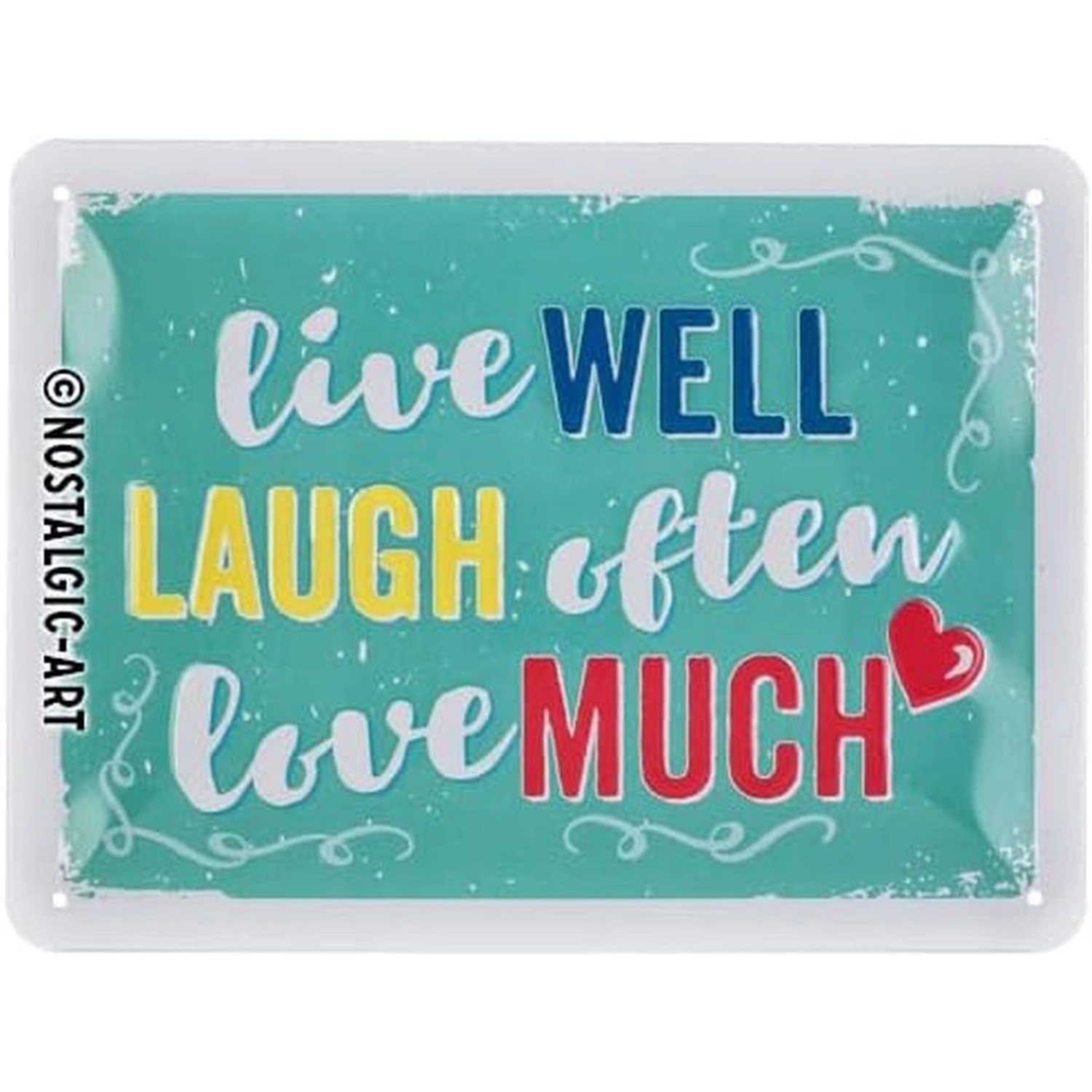 Nostalgic-Art Blechschild 15x20 cm - Live Laugh Love günstig online kaufen