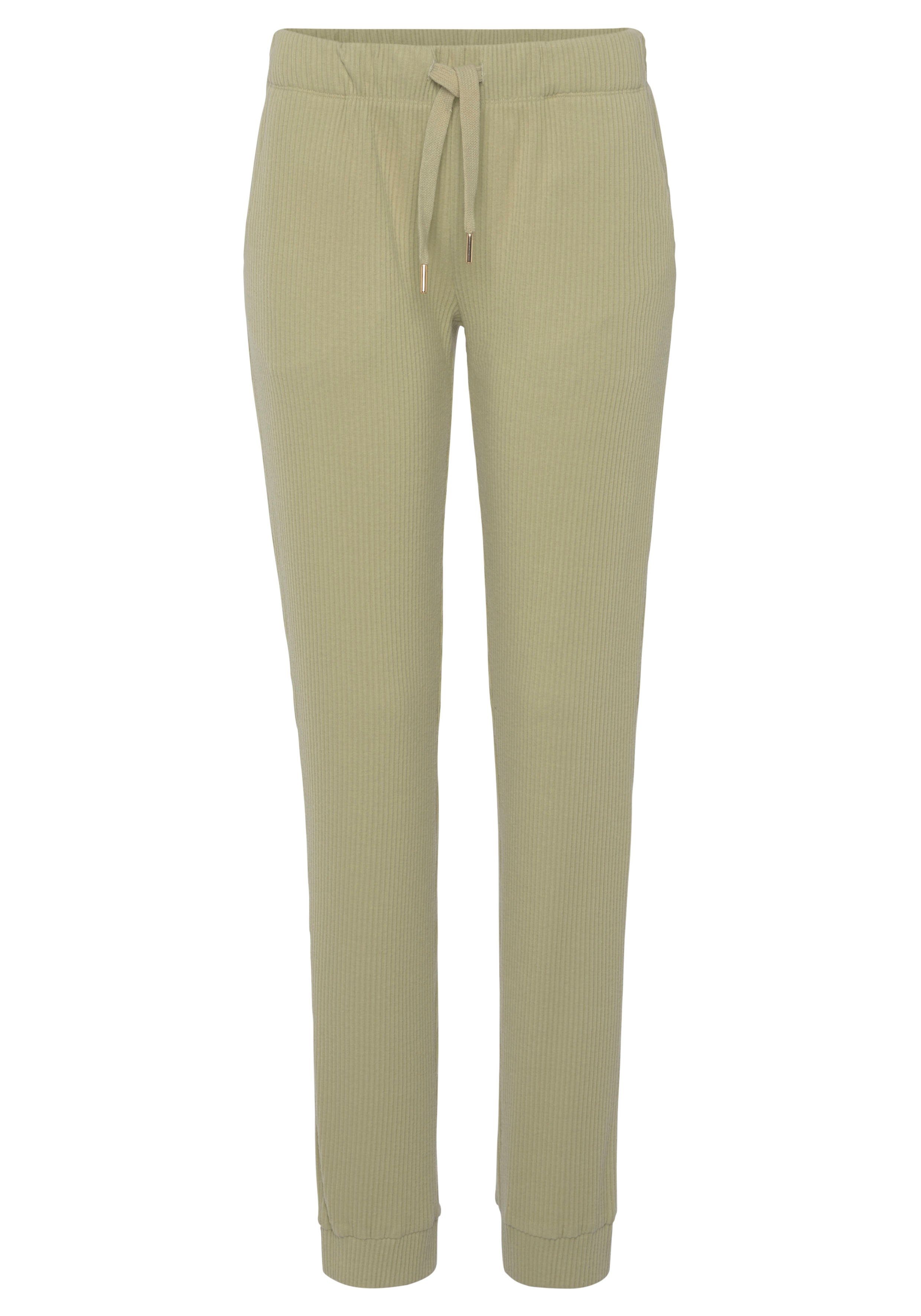 s.Oliver Relaxhose, Sweathose aus Ripp-Qualität mit Einrifftaschen, Loungew günstig online kaufen
