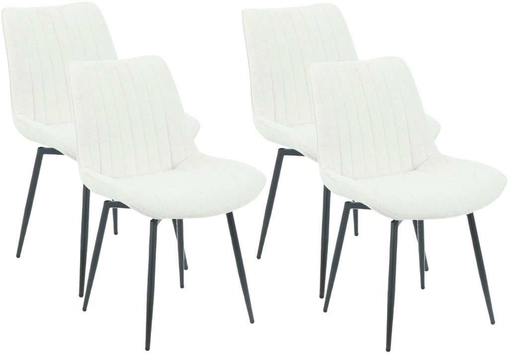 HELA 4-Fußstuhl "NEWPORT", (Set), 4 St., Microfaser-Webstoff, 4-Fuß,XL-Sitz günstig online kaufen
