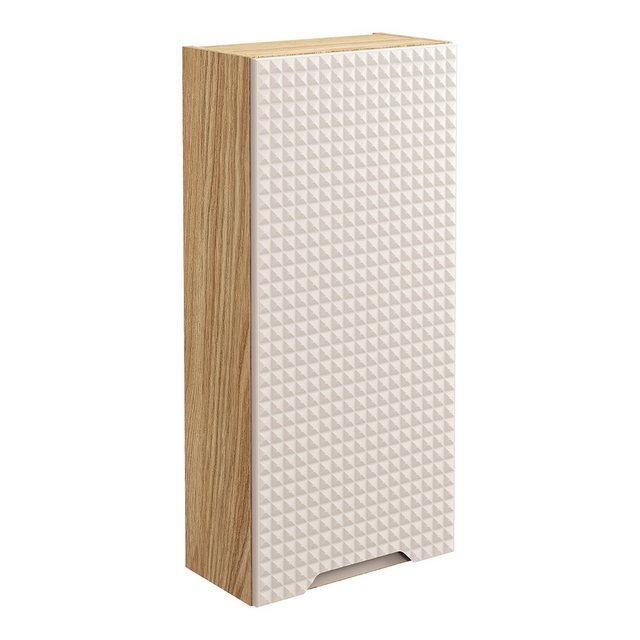 Lomadox Hängeschrank LONDON-56-BEIGE Badschrank in Eiche mit beige, 3D-Stru günstig online kaufen