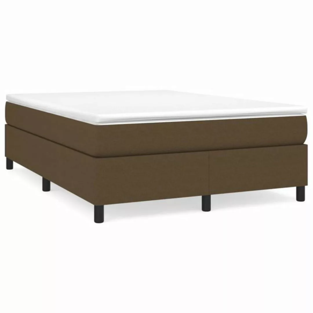 Vidaxl Boxspringbett Dunkelbraun 140x200 Cm Stoff günstig online kaufen