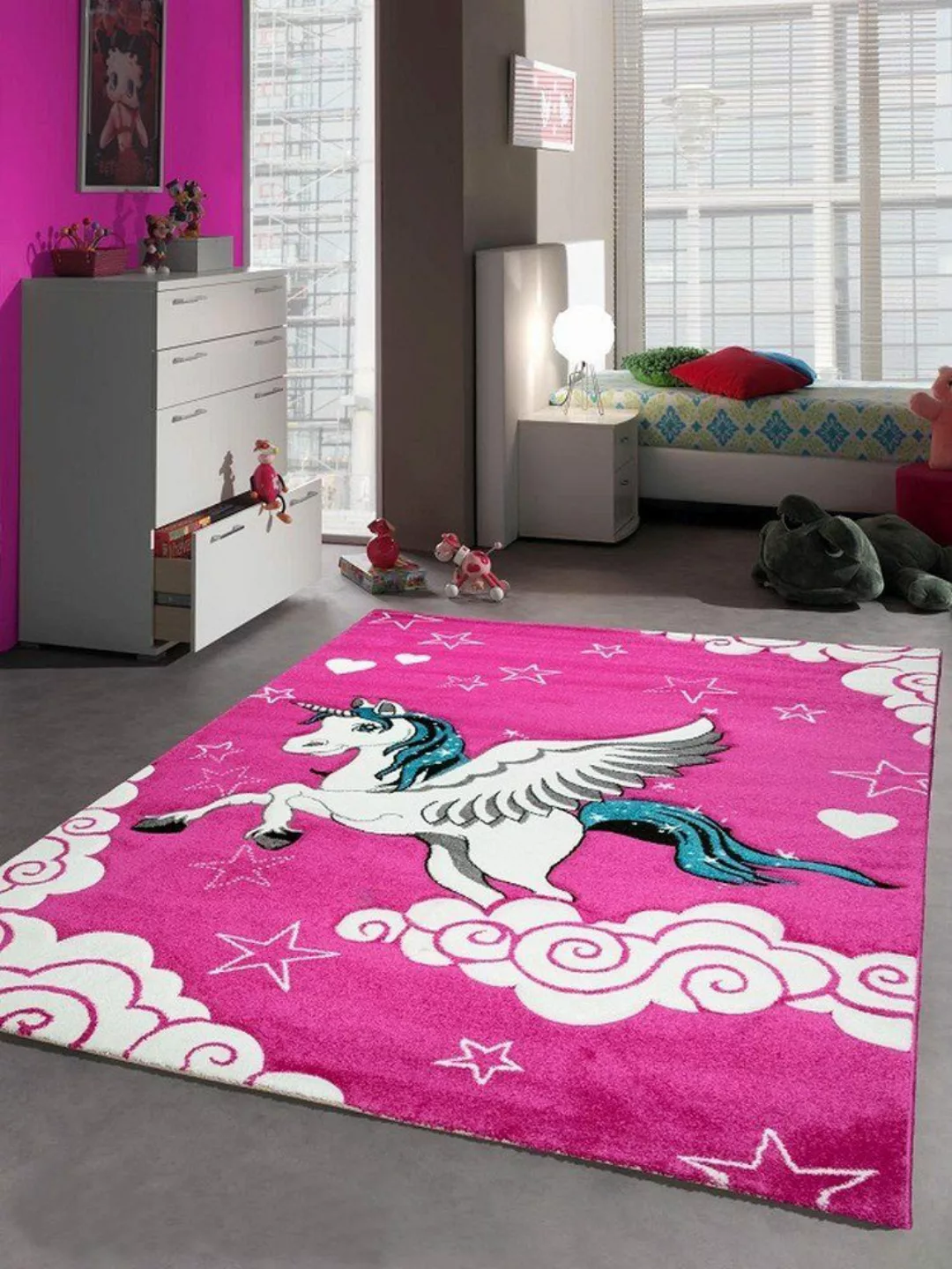 Carpetia Kinderteppich Kinderteppich Spielteppich Kinderzimmer Mädchen günstig online kaufen