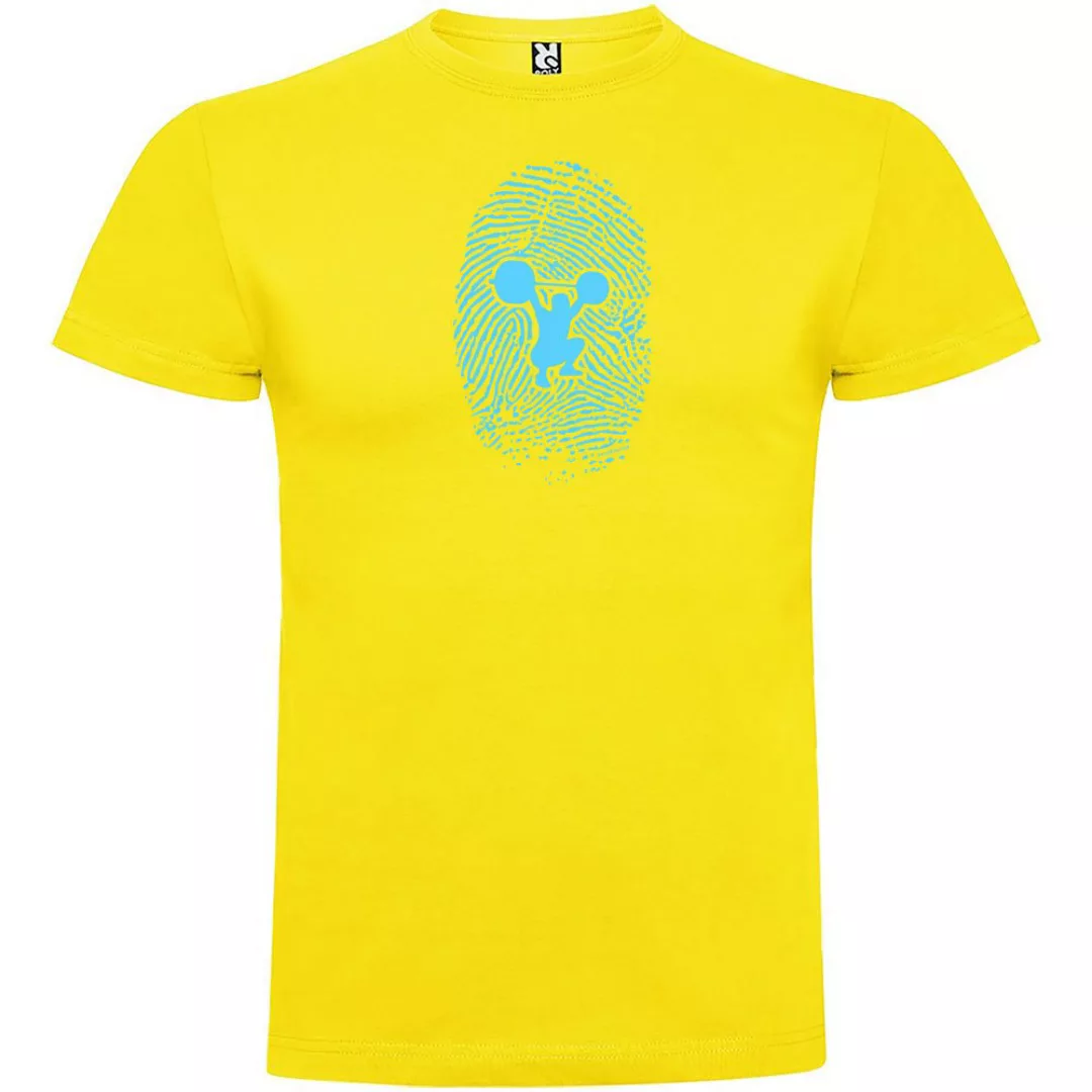 Kruskis Fitness Fingerprint Kurzärmeliges T-shirt S Yellow günstig online kaufen