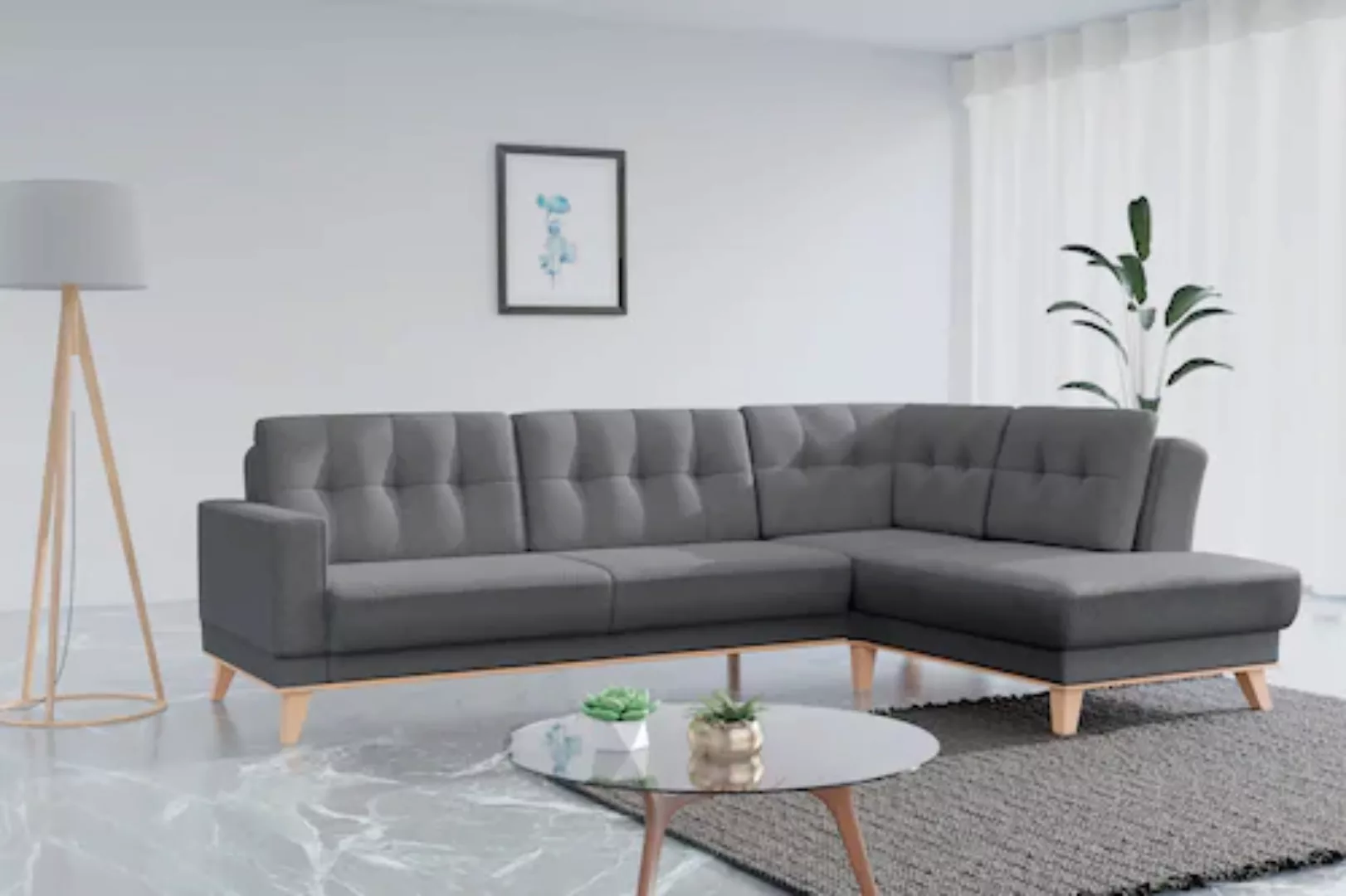 sit&more Ecksofa "Lavida L-Form", wahlweise mit Kippfunktion und Bettkasten günstig online kaufen