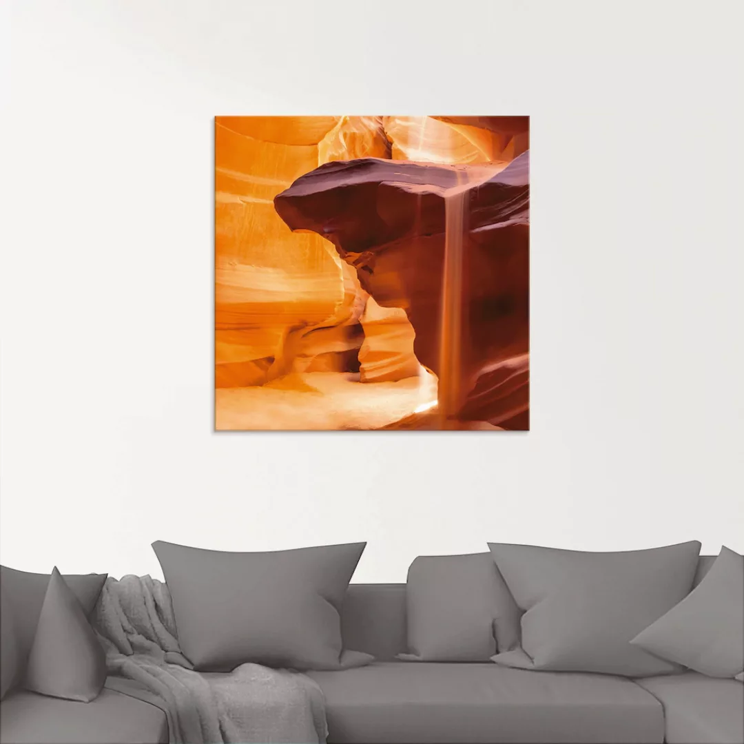 Artland Glasbild "Antelope Canyon Sanddusche", Amerika, (1 St.), in verschi günstig online kaufen