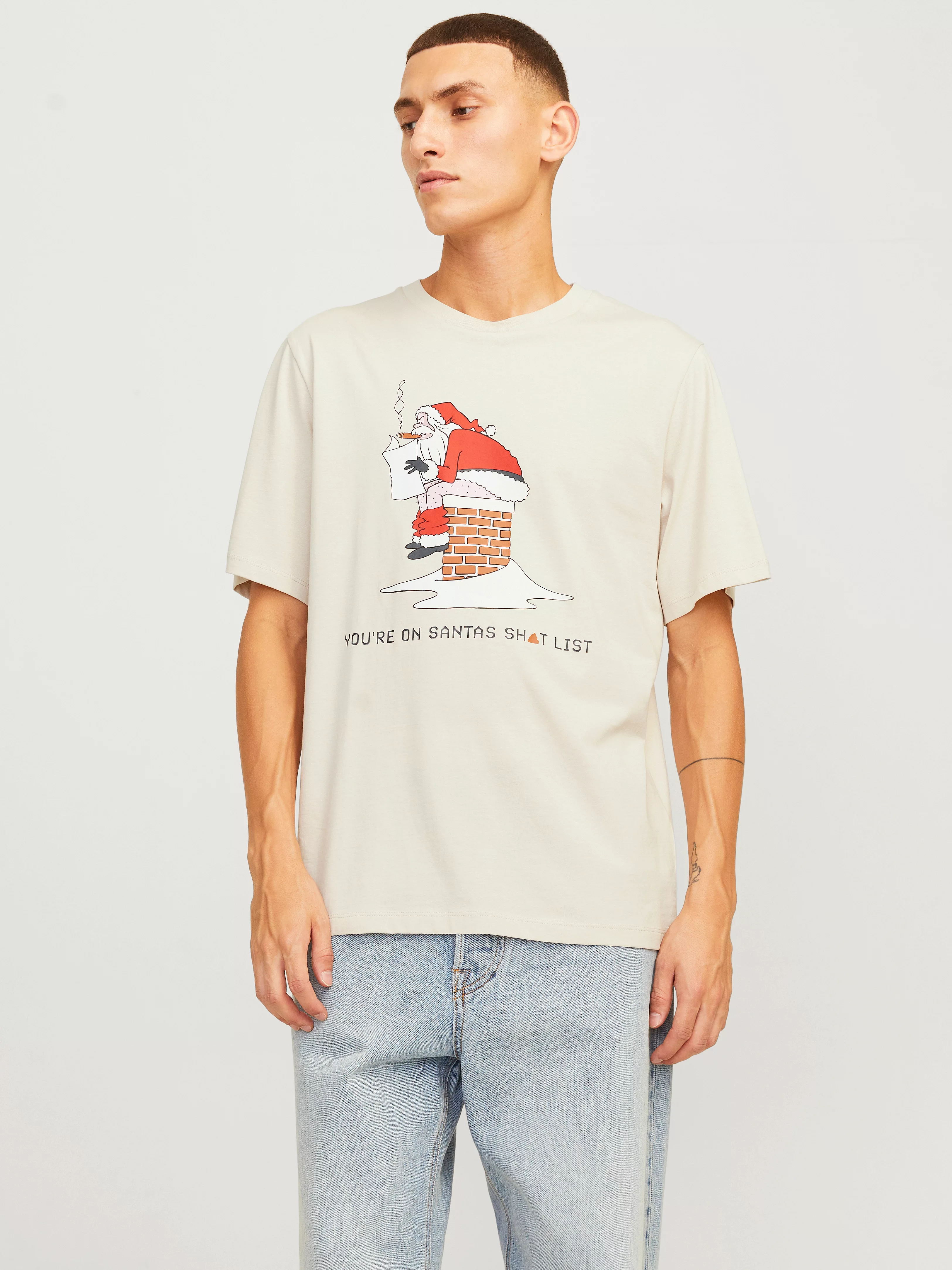 Jack & Jones Rundhalsshirt "JJXMAS FUNNY TEE SS CREW NECK" günstig online kaufen