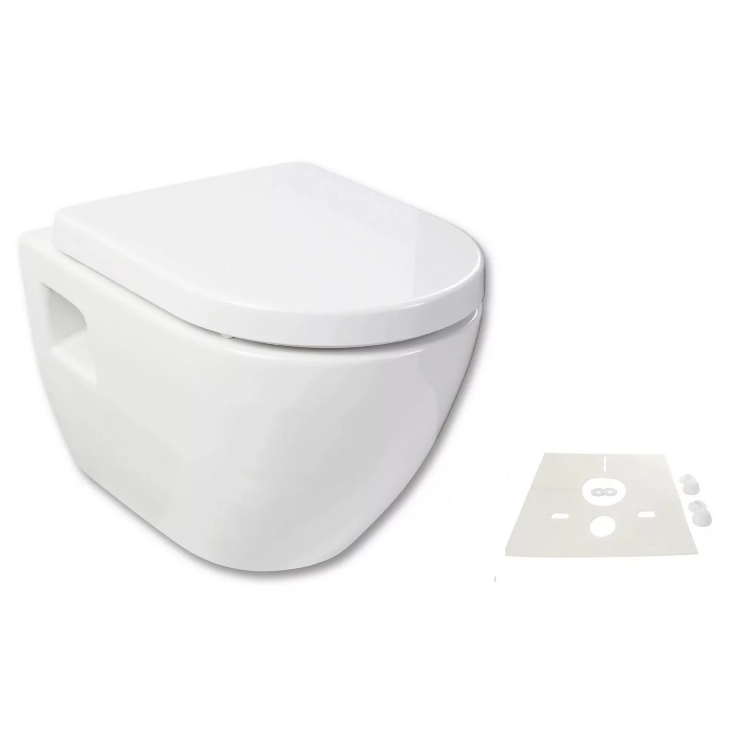 Calmwaters Hänge-WC Honest D-Form Set WC-Sitz & Schallschutz 08CL5586 günstig online kaufen