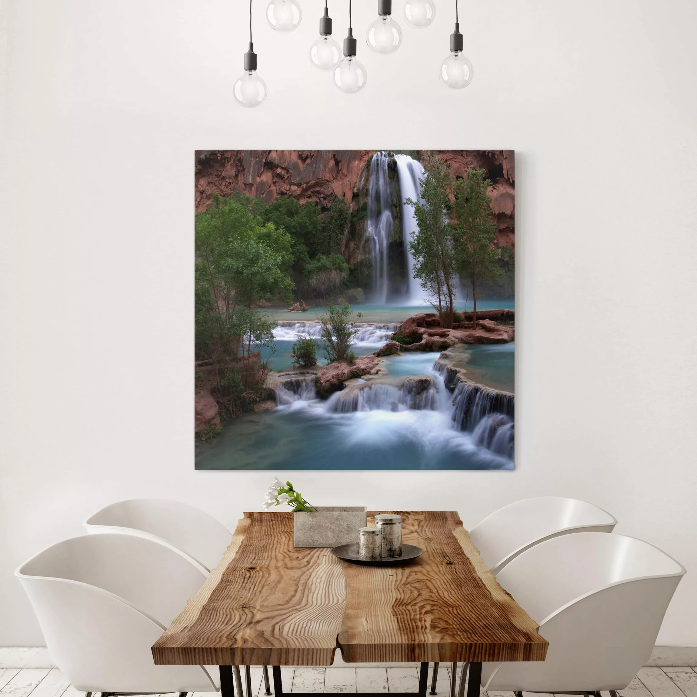 Leinwandbild Wasserfall - Quadrat Nationalpark günstig online kaufen