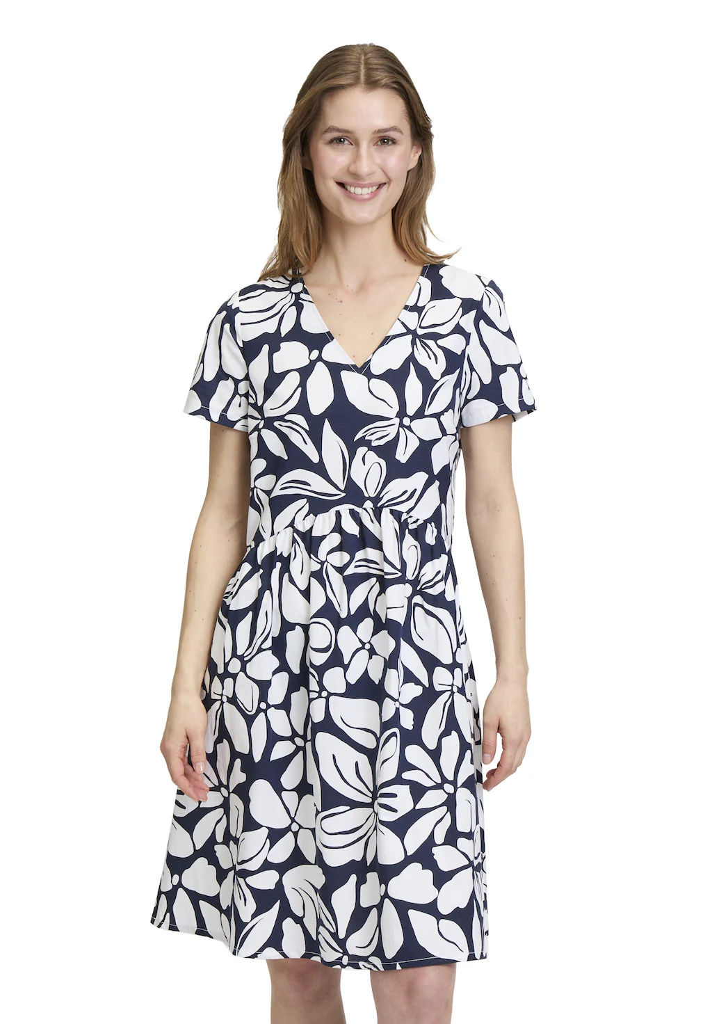 Vera Mont Sommerkleid "Vera Mont Sommerkleid mit V-Ausschnitt", Design günstig online kaufen