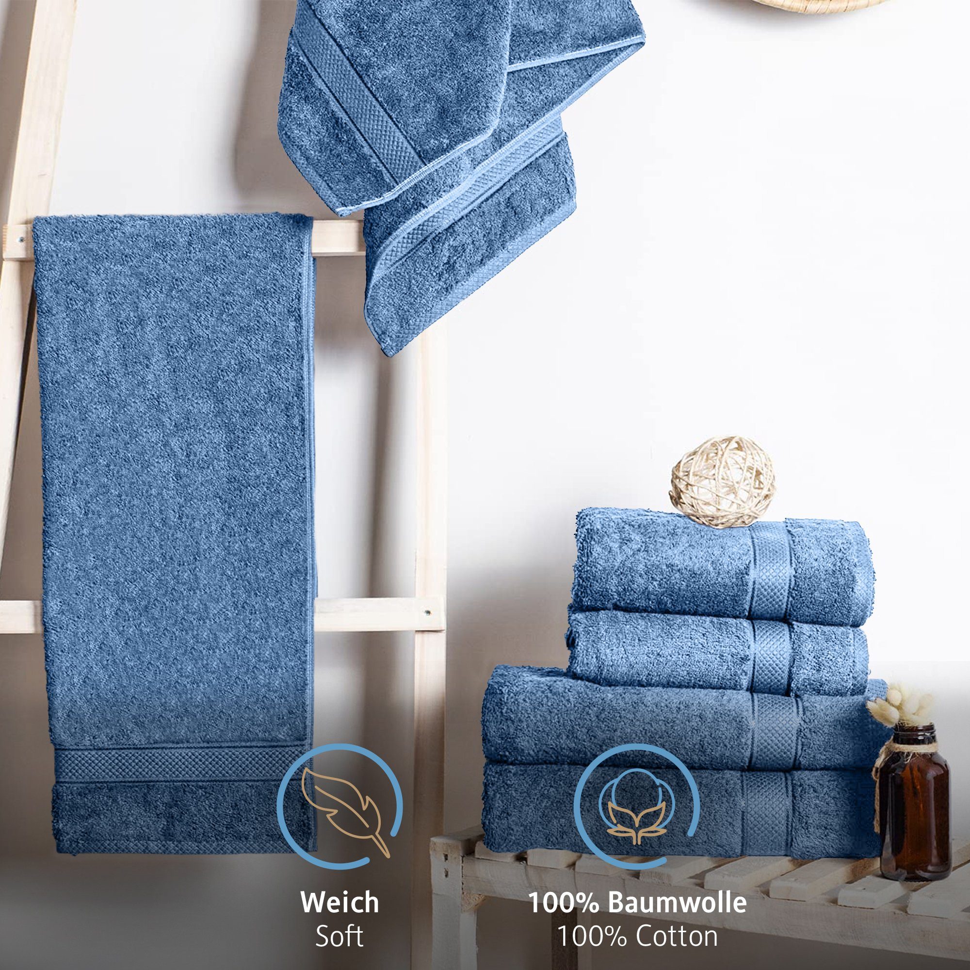 Komfortec Handtuch Set 100% Baumwolle, 470 günstig online kaufen