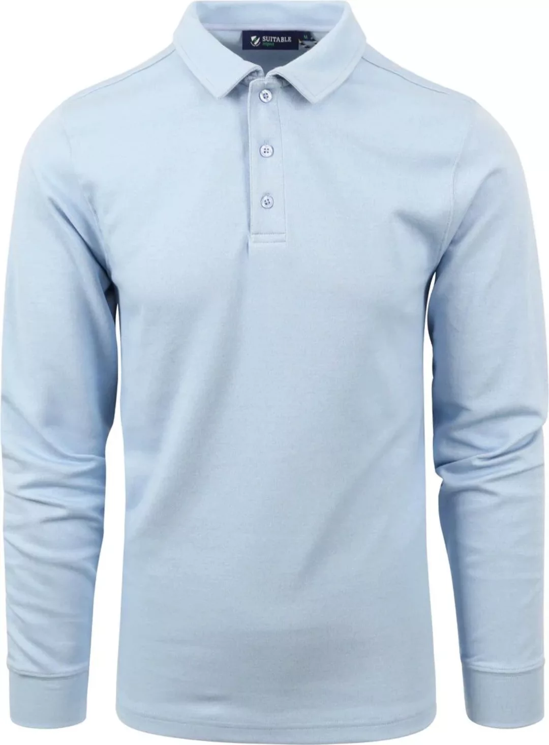 Langarm Slim-Fit Poloshirt "Jink" Hellblau - Größe M günstig online kaufen