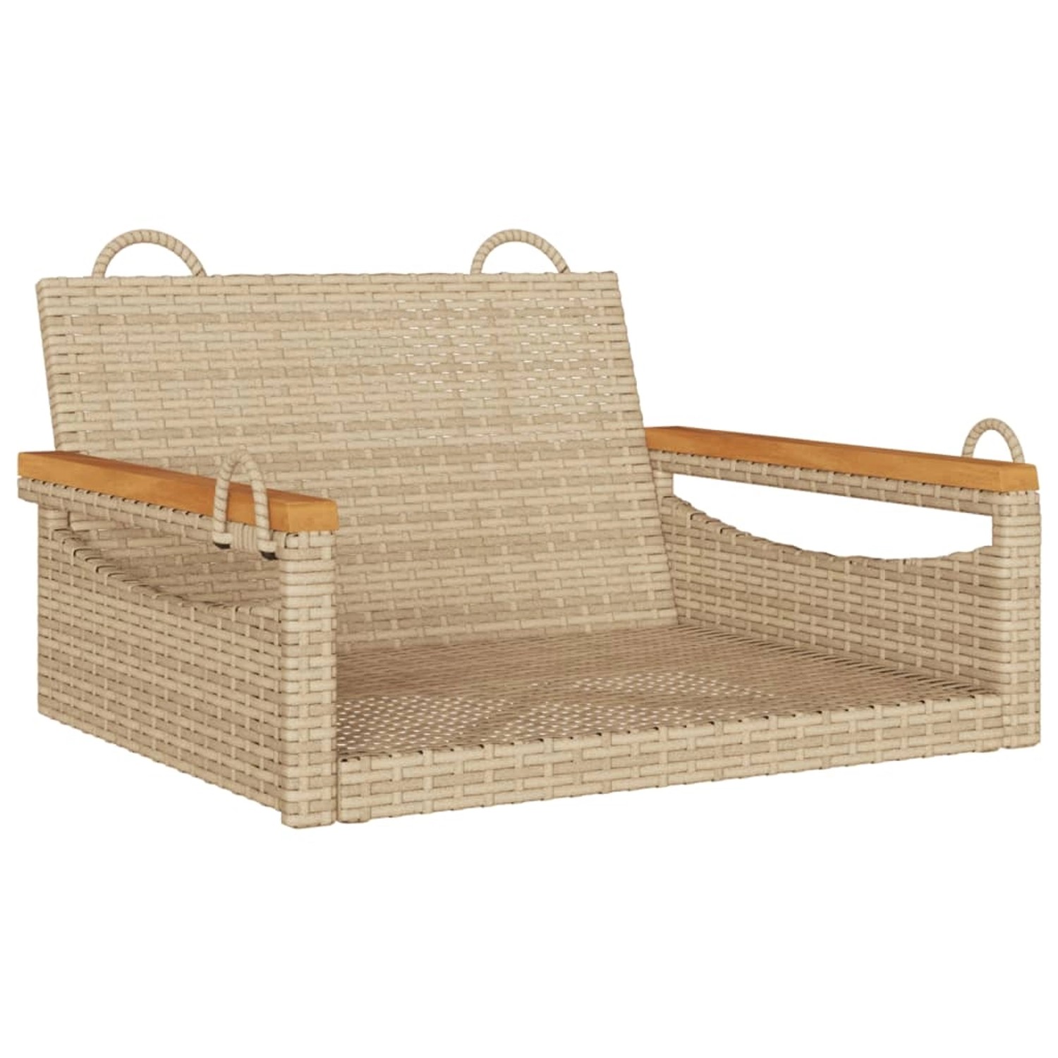 furnicato Hängesessel Beige 63x62x40 cm Poly Rattan günstig online kaufen