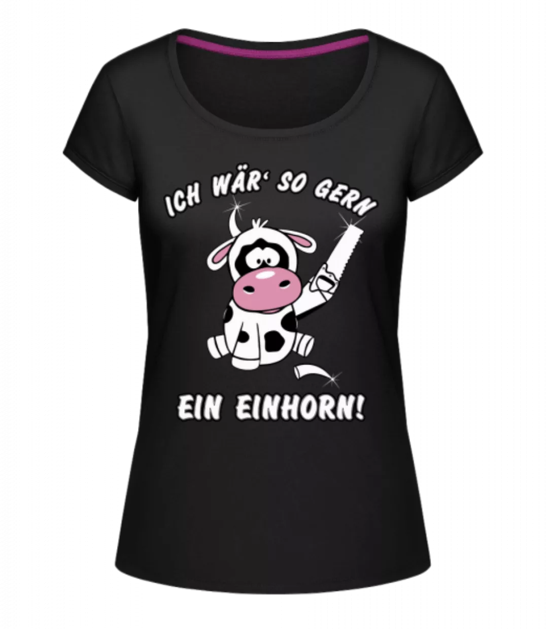 Ich Wär So Gern Ein Einhorn · Frauen T-Shirt U-Ausschnitt günstig online kaufen