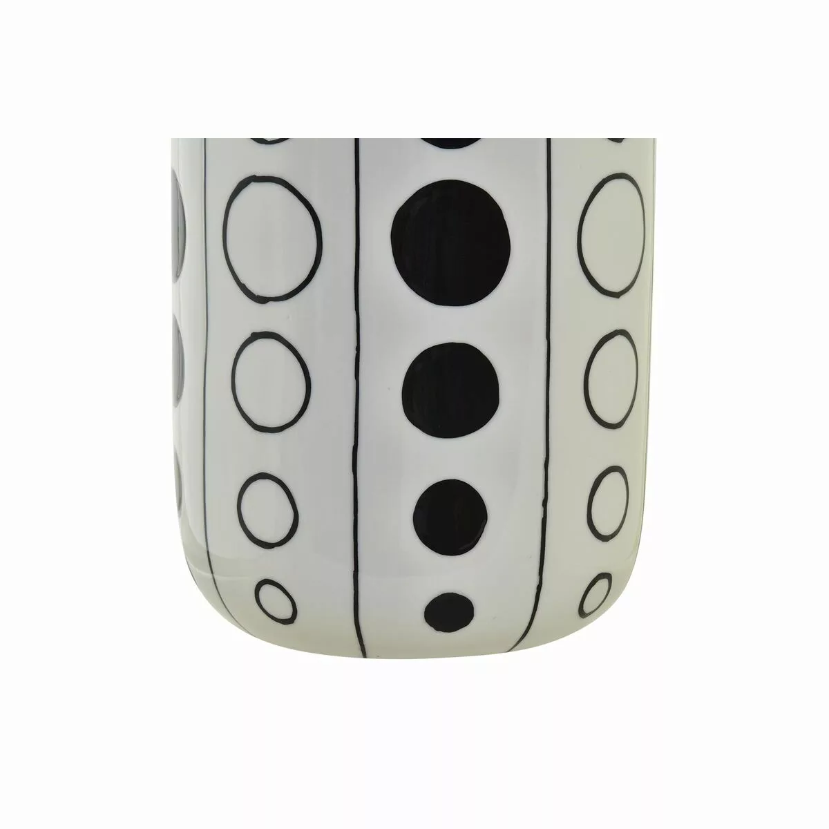 Vase Dkd Home Decor Porzellan Schwarz Weiß Moderne Kreise (16 X 16 X 30 Cm) günstig online kaufen