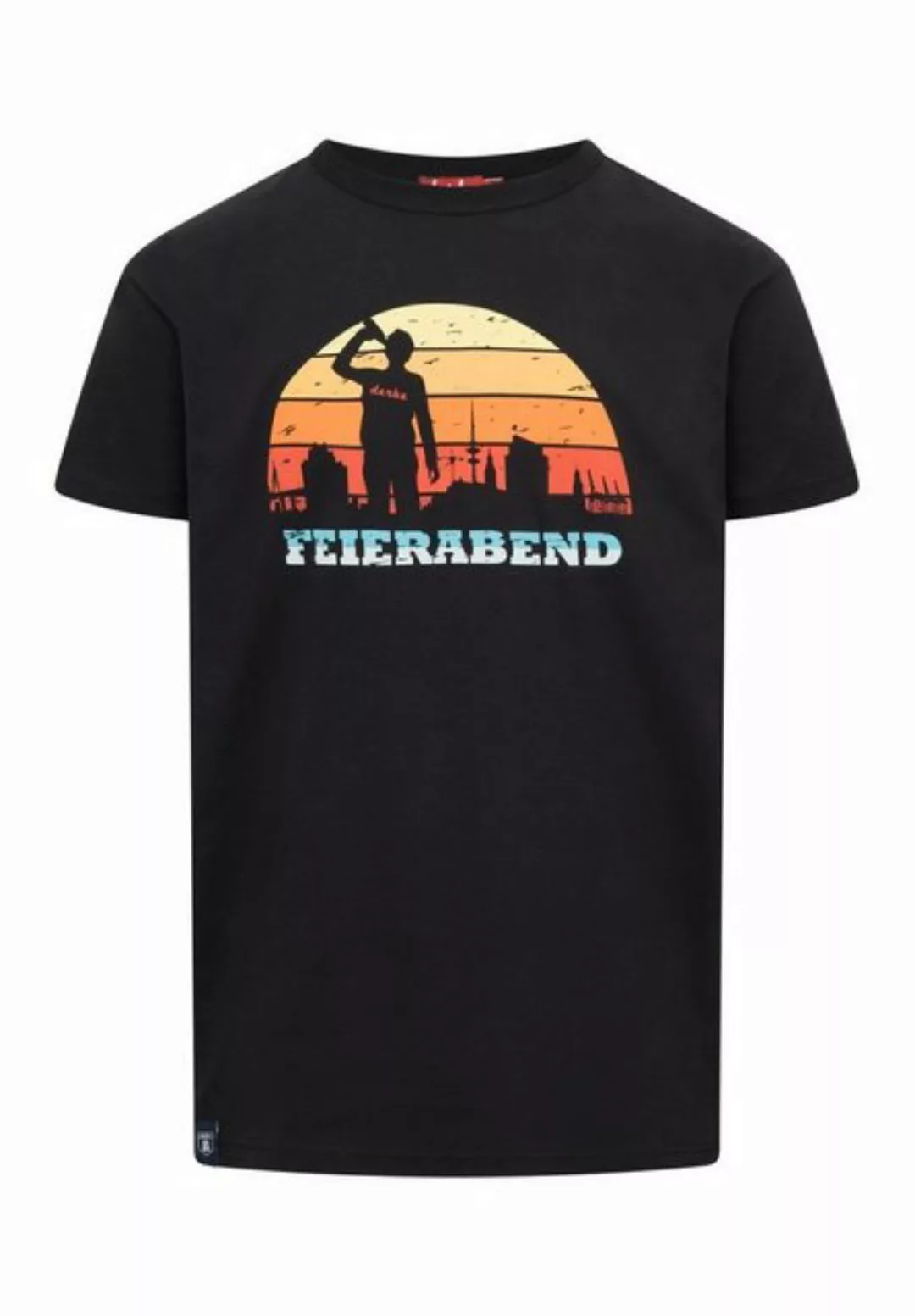 Derbe Print-Shirt Feierabend Herren T-Shirt (1-tlg) günstig online kaufen