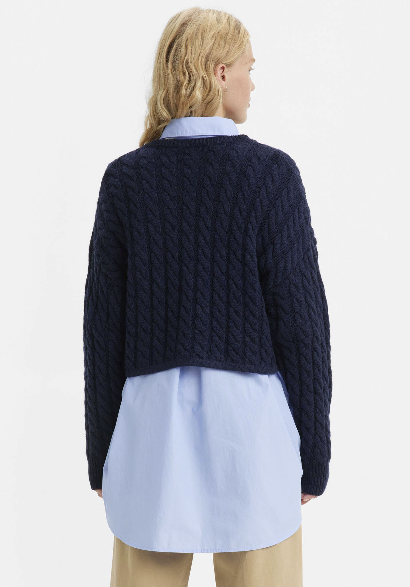 Levi's® Wollpullover RAE CROPPED SWEATER mit Zopfmuster - super kurz geschn günstig online kaufen