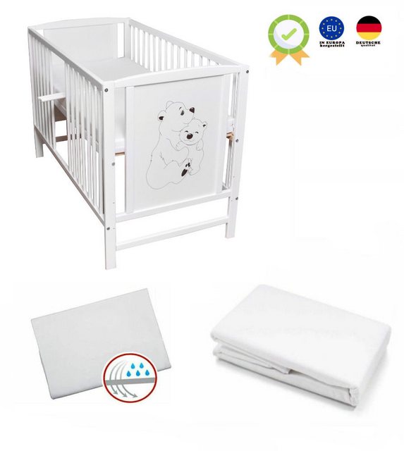 Dedstore-Baby Kinderbett Babybett 120x60 cm Komplett Set - Beistellbett - B günstig online kaufen