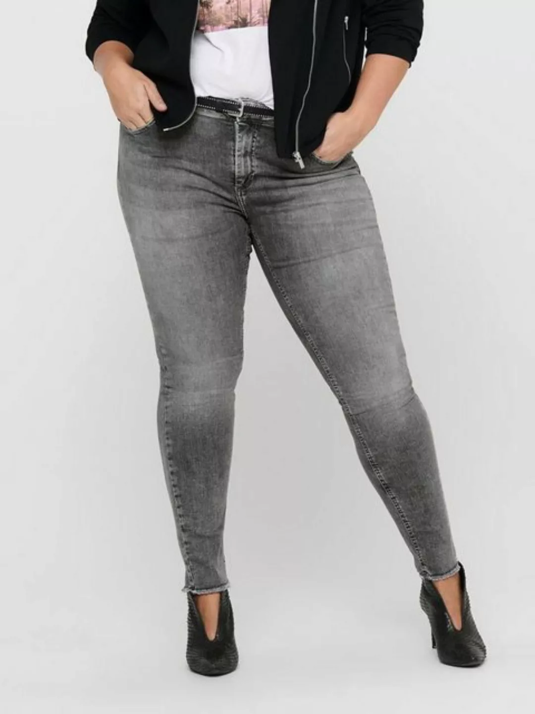 Carmakoma by Only Damen Jeans CARWILLY LIFE REG SK ANK - Skinny Fit - Blau günstig online kaufen