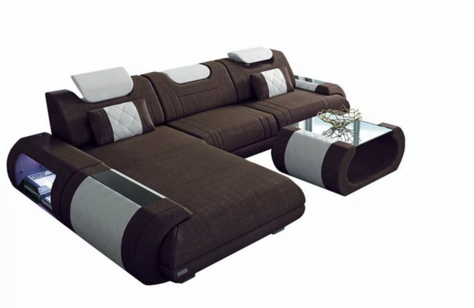 Sofa Dreams Ecksofa Stoff Polster Sofa Rimini L Form H Strukturstoff Stoffs günstig online kaufen