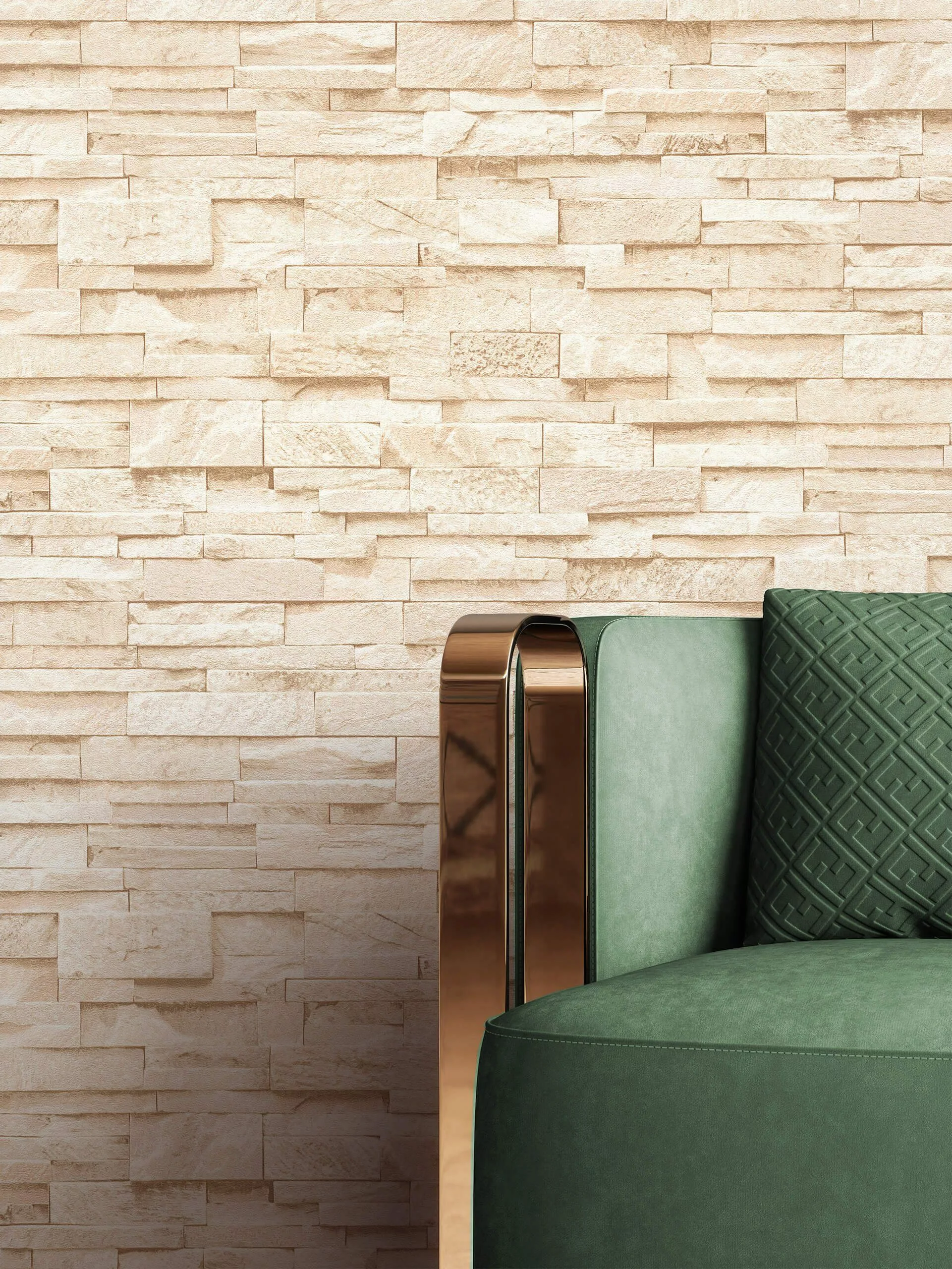 Newroom Vliestapete, Beige Tapete Modern Stein günstig online kaufen