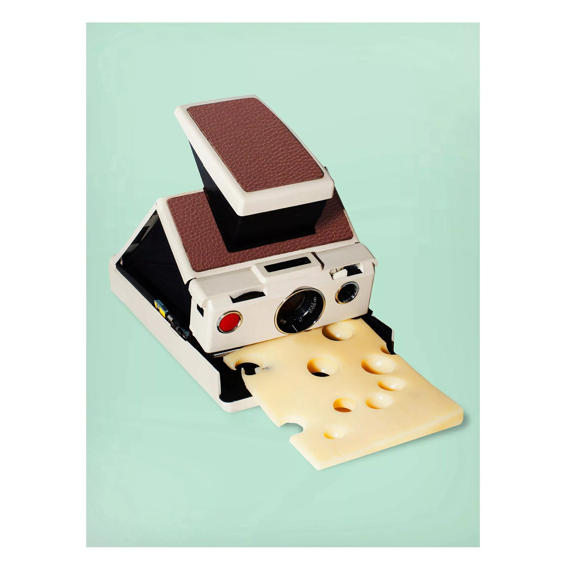Magnettafel Küche - Hochformat 3:4 Kamera mit Käse günstig online kaufen
