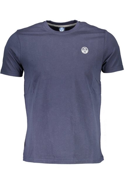 North Sails T-Shirt Herren Kurzarm T-Shirt Blau mit Rundhals und Logo günstig online kaufen