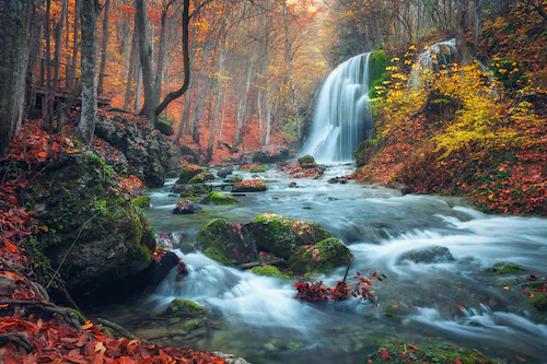 Papermoon Fototapete »Wasserfall im Wald« günstig online kaufen